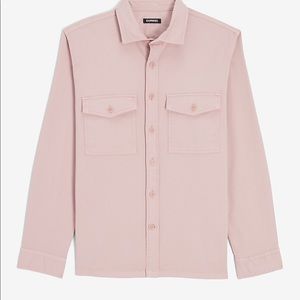 Slim Denim shirt Jacket Dusty Mauve Medium Size